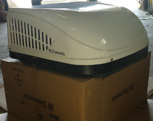 Front quarter view of rooftop air conditioner